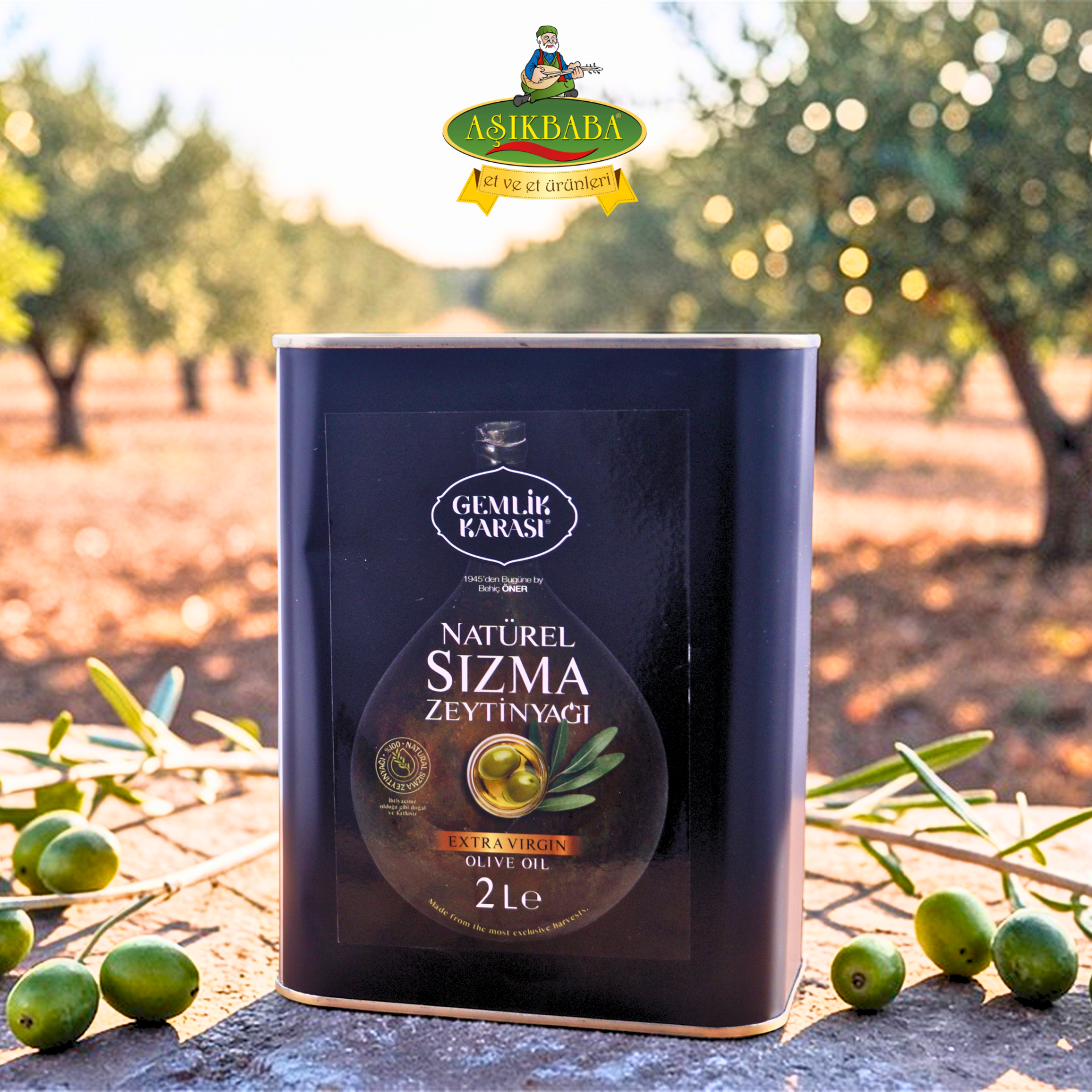 GEMLİK KARASI NATUREL SIZMA ZEYTİNYAĞI 2L